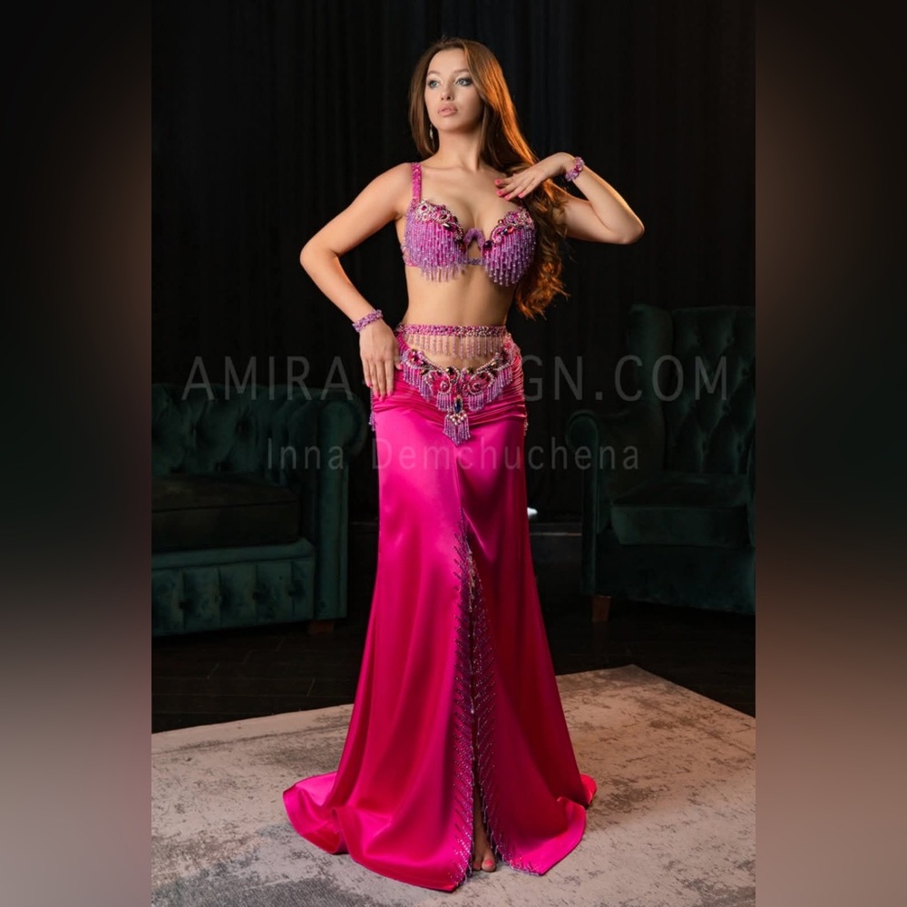 Vibrant Pink Belly Dance Costume
